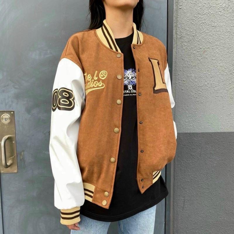 Áo khoác bomber nhung nam nữ unisex gió jacket cúc bấm form rộng local brand ulzzang phong cách hàn quốc đep chữ L