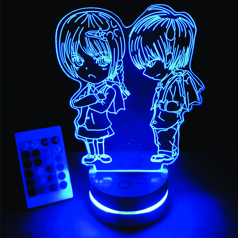 Chibi 1, Đèn 3D led, Đèn ngủ thay đổi 16 màu