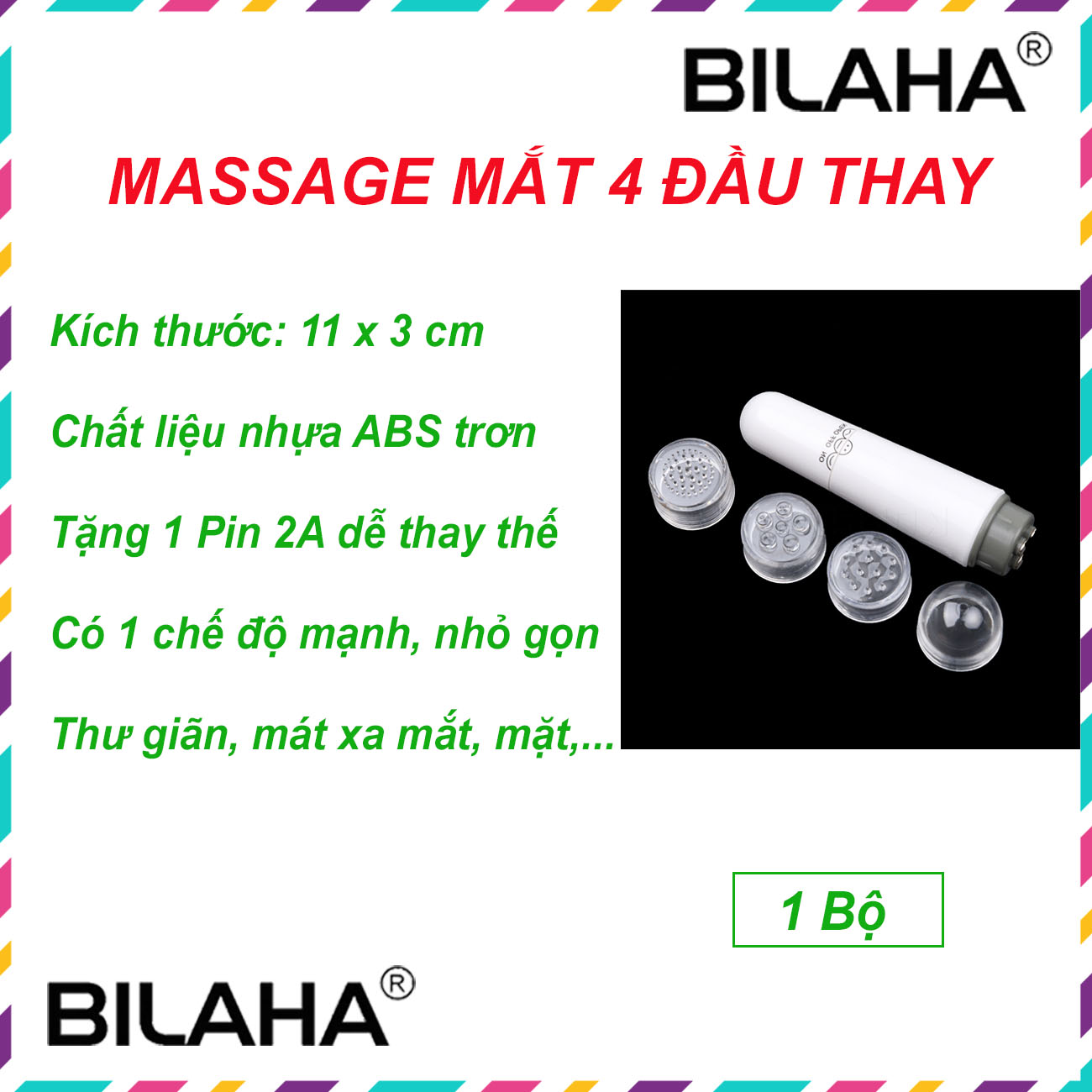 Máy Massage Mắt Mini Chiếc Bút Chống Thâm Quầng, Thư Giãn Giảm Bọng Mắt
