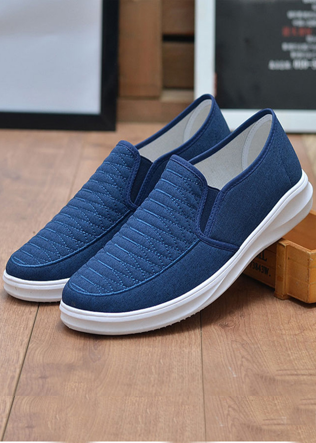 Giày Sneaker Thể Thao Đế Êm Chất Vải Jeans TN85 - Xanh navy