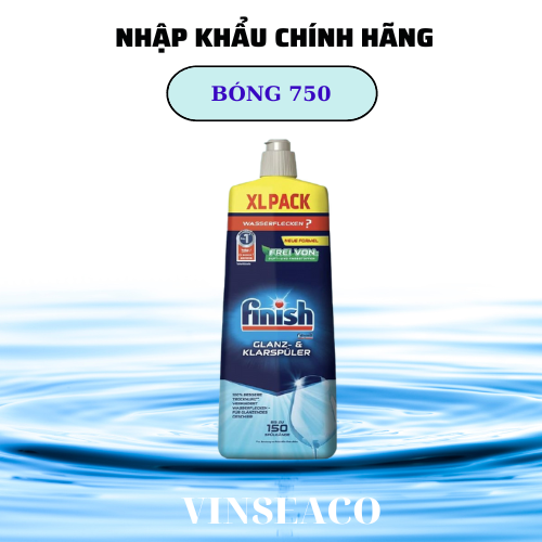 Combo Viên rửa bát Finish all in one 100 tabs + Nước làm Bóng Finish 400ml nhập khẩu Ba Lan