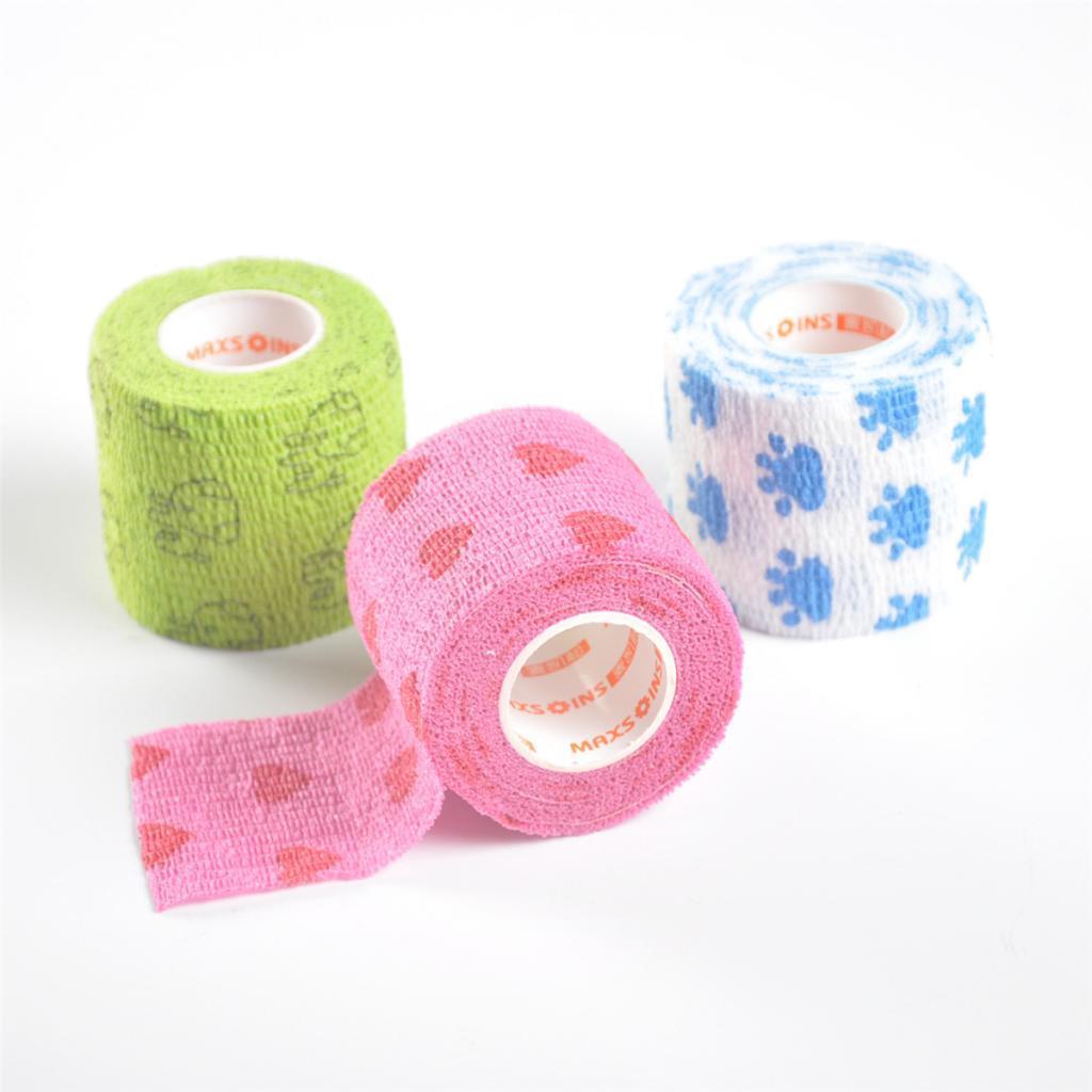 2-4pack Elastic Non-Woven Self Adhesive Cohesive Wrap Bandage Tape Roll 2 inch