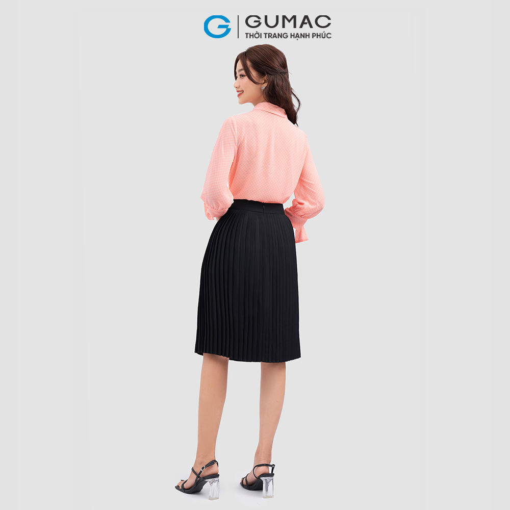 Chân váy xếp ly dáng dài nữ thời trang GUMAC thiết kế trẻ trung VC11026