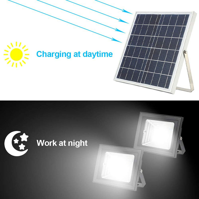 Đèn năng lượng mặt trời Solar Light JD-9040 gồm 2 đèn 40W, chỉ số chống nước IP67