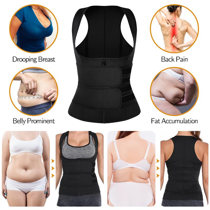 Phụ Nữ Eo Huấn Luyện Áo Vest Áo Xông Hơi Mồ Hôi Phù Hợp Với Nén Áo Sơ Mi Giảm Béo Tập Toàn Thân Cho Tập Cao Cấp Giảm Cân Định