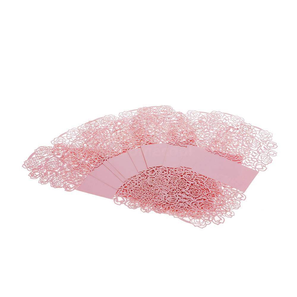 25pcs Rose Candy Gift Box+50pcs Butterfly Glass Place Cards Wedding Decor