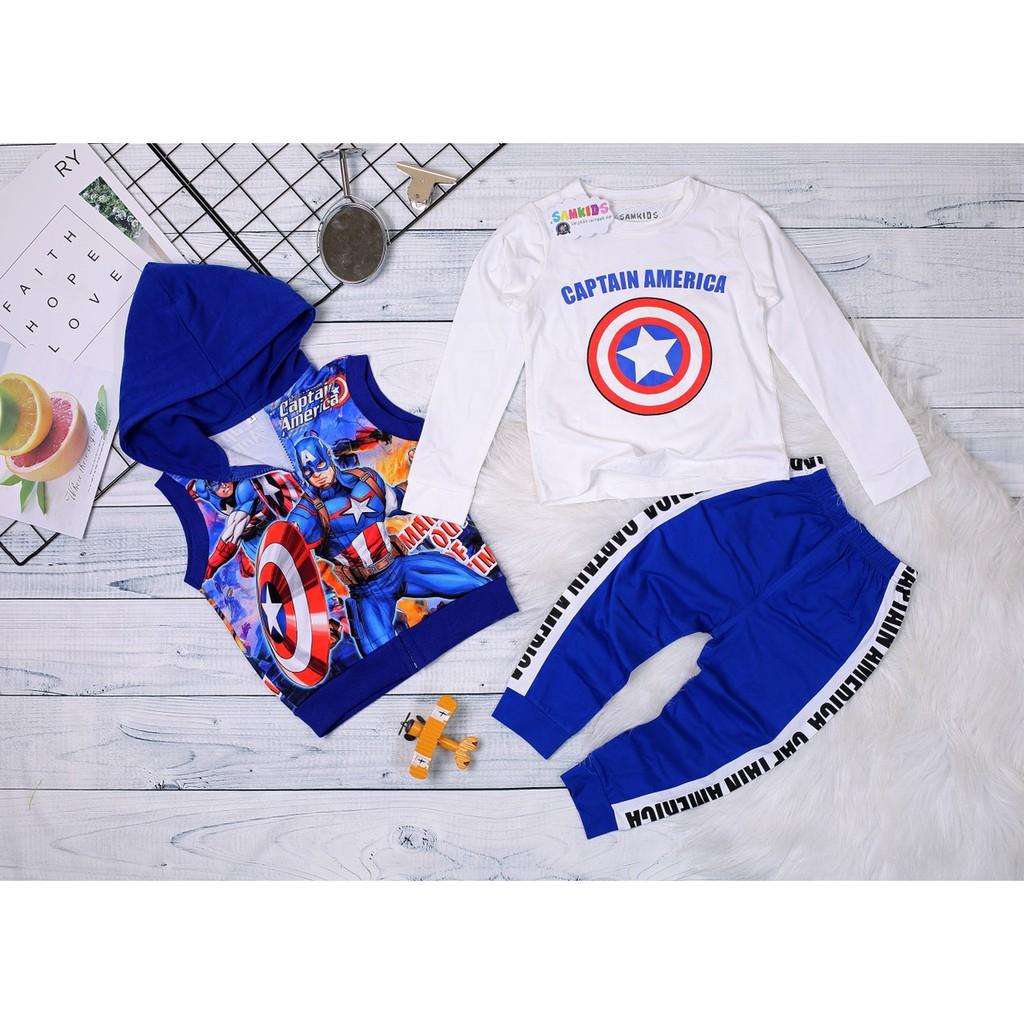 Set quần áo dài tay kèm áo khoác người sắt cực ngầu