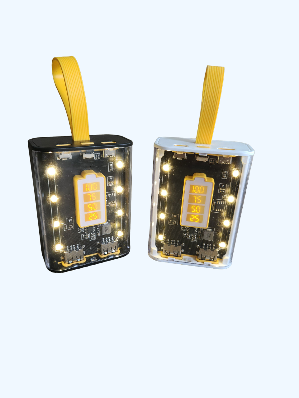 Pin Sạc Dự Phòng Trong Suốt 10000mAh Linrui LR003 Đèn LED 3 Độ Sáng, Nhỏ Gọn - Hàng Chính Hãng
