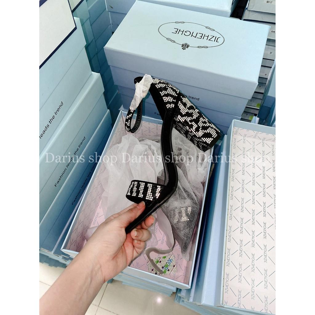 Giày SANDAL quai ngang bít gót hàng QC FULLBOX - 6818816