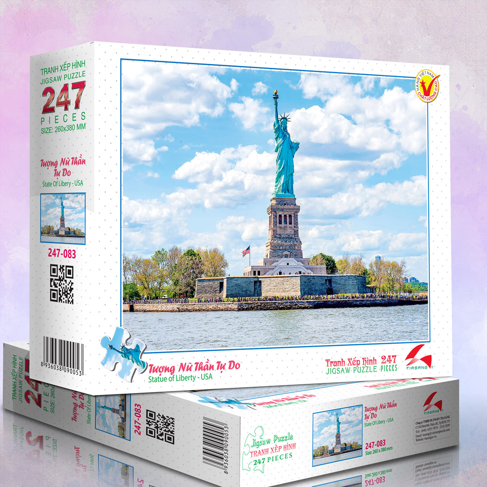 Tranh xếp Hình Tia Sáng Tượng Nữ Thần Tự Do
