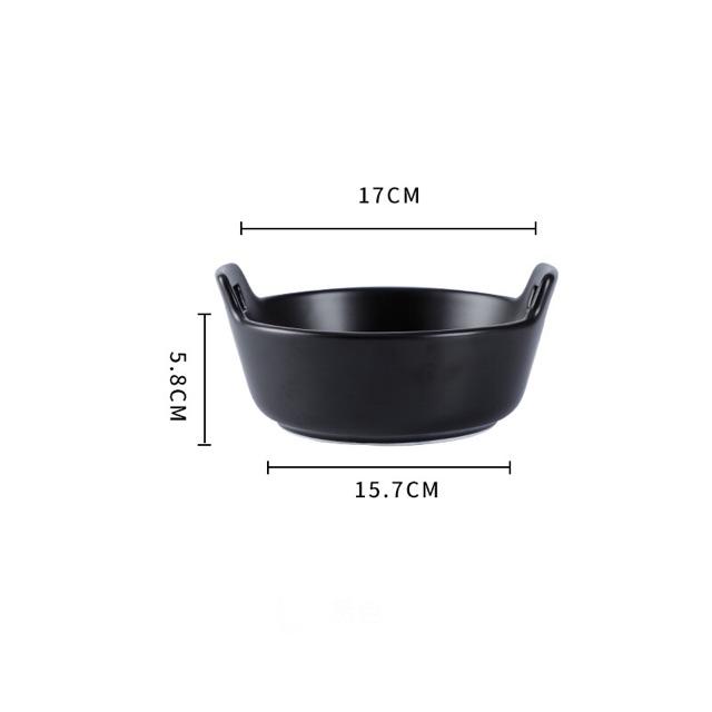 Tô Sứ , Thố Sứ Tròn 2 quai phong cách Bắc Âu, size 17 và 23 cm