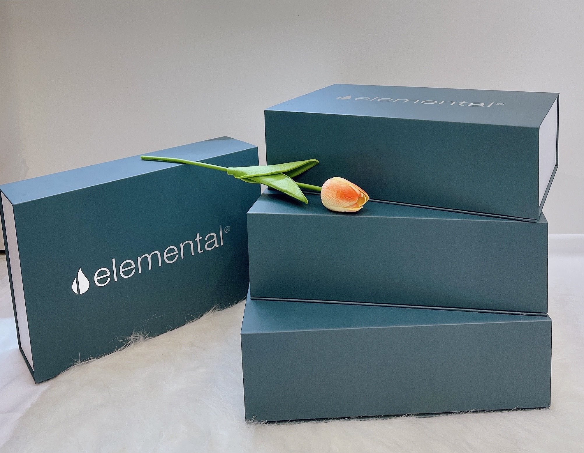 Hộp quà tặng Elemental tặng quà sinh nhật, khách hàng hộp cứng nắp cài nam châm cao cấp