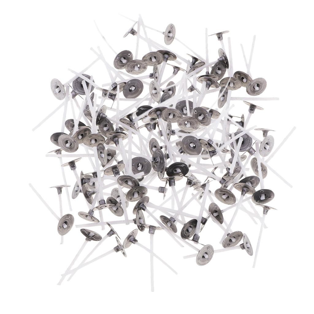 400x Natural Cotton Candle Wicks w/ Sustainers DIY Home Candles Making 3cm