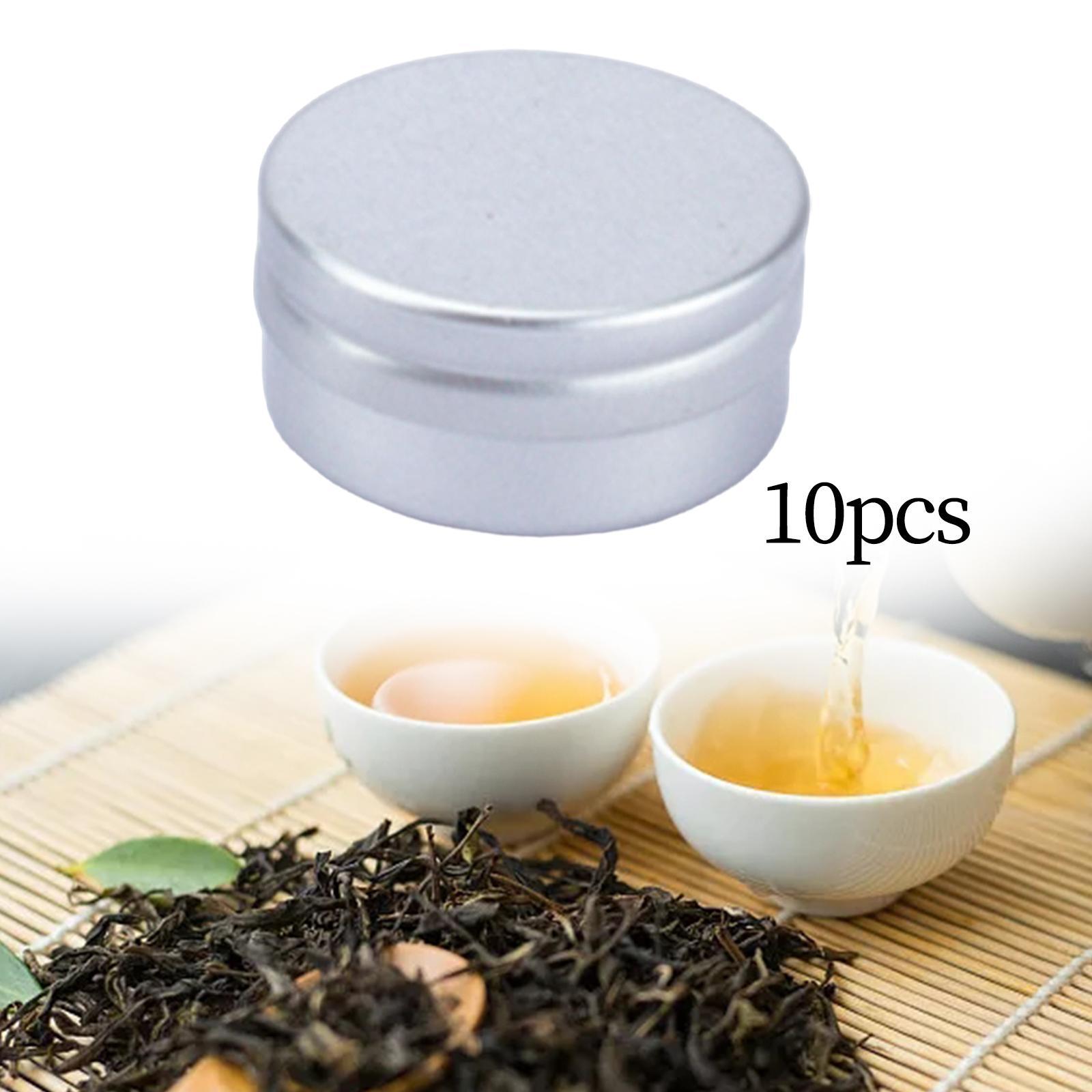 10Pcs Screw Top Round Aluminum Tins 15ml Empty Containers for Candles