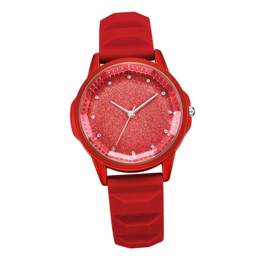 Elegant Sports Quartz Watch Fashion Casual Business Wristwatch Ladies Girls Dress Wristwatch with Rubber Band