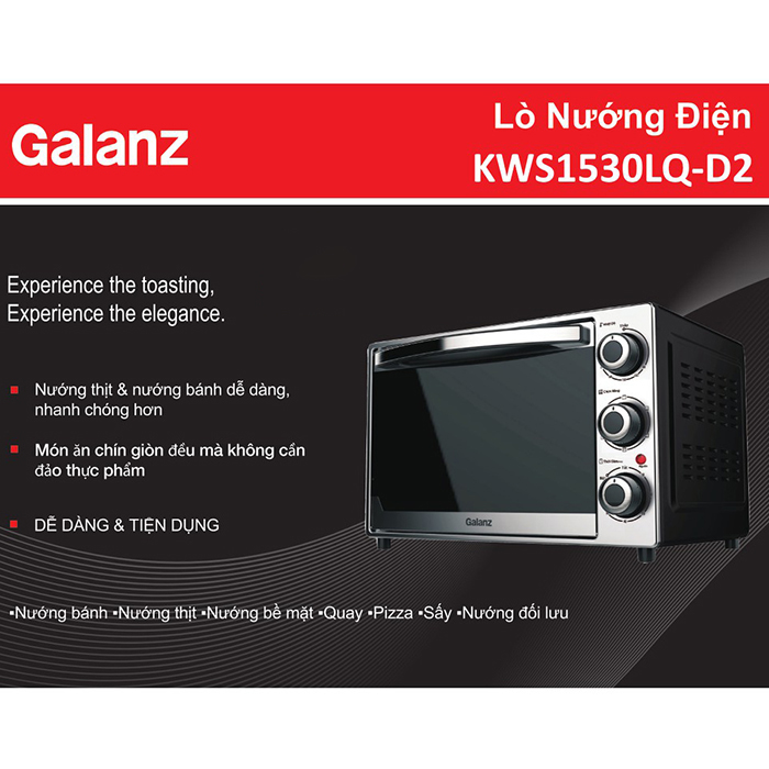 Lò Nướng Đối Lưu Galanz KWS1530LQ-D2 - Hàng Chính Hãng