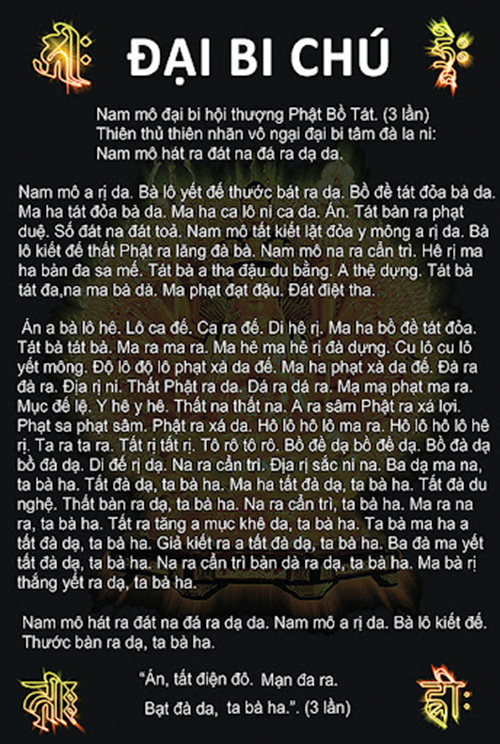 Tranh Tôn Giáo Chú Đại Bi HPV-110_40x60