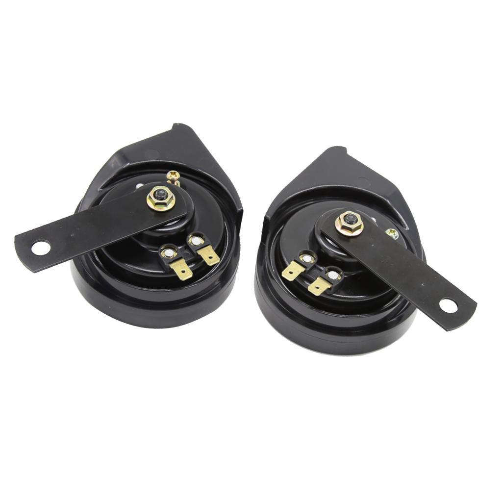 1 Pair Black 12V Loud Car Truck 110DB Dual-  Snail Electric Air