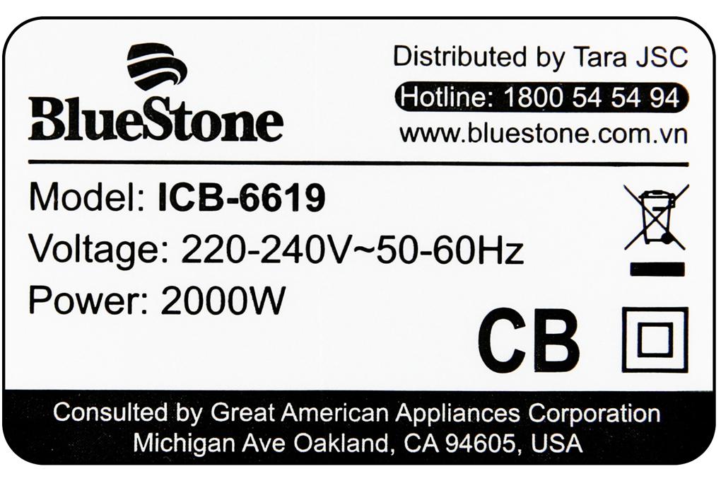 Bếp từ BlueStone ICB-6619 - Hàng chính hãng
