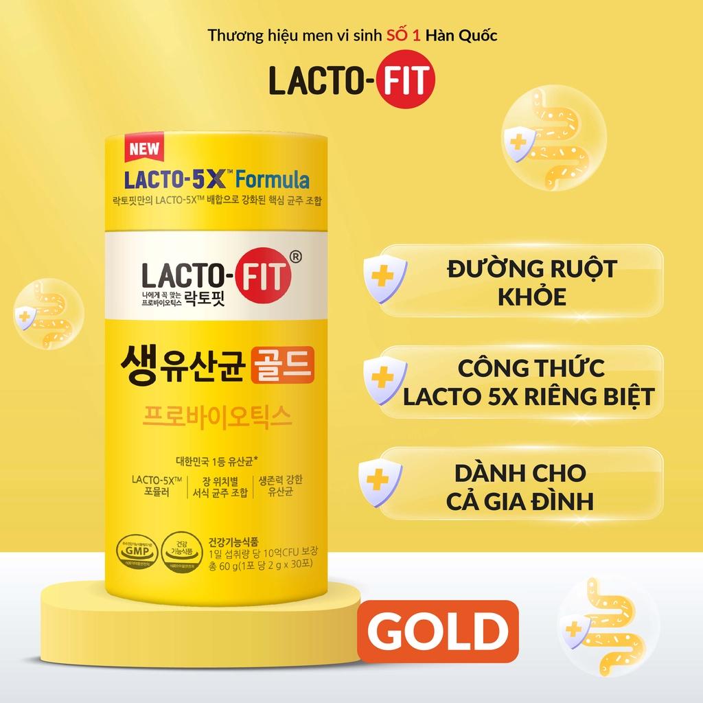 30 Gói Men Vi Sinh LACTO-FIT GOLD Bổ Sung Lợi Khuẩn Cải Thiện Đường Ruột Khỏe Mạnh