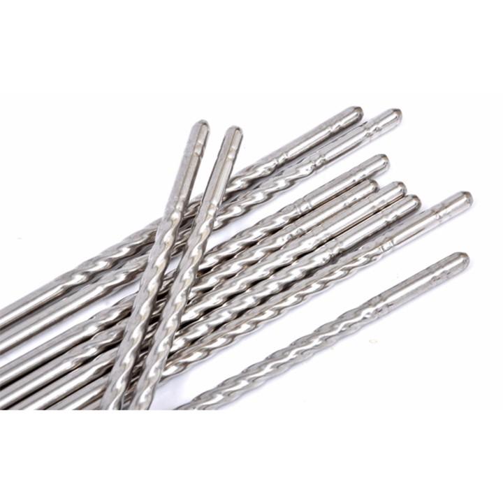 Vỉ 5 đôi đũa Inox xoắn