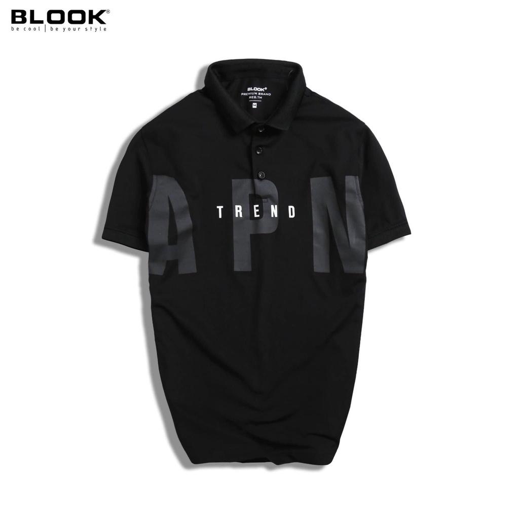 Áo polo nam slimfit BLOOK vải thun mềm, in nhiệt , cotton co giãn 35019 ( HÌNH THẬT )