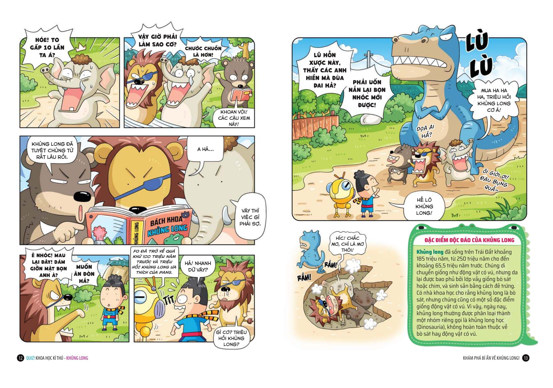 Sách - Quiz! Khoa Học Kì Thú - Khủng Long