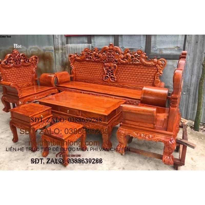 Bộ bàn ghế Hoàng Gia gỗ hương đá
