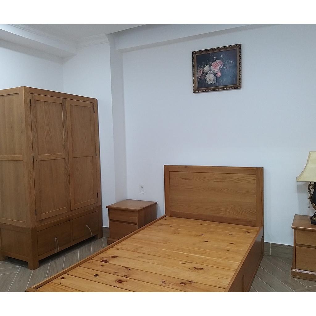 Giường gỗ sồi