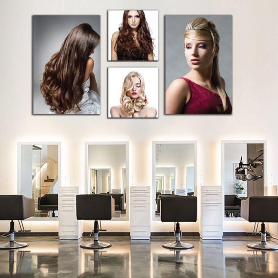 Tranh dán tường salon tóc, tiệm cắt tóc, mẫu tóc