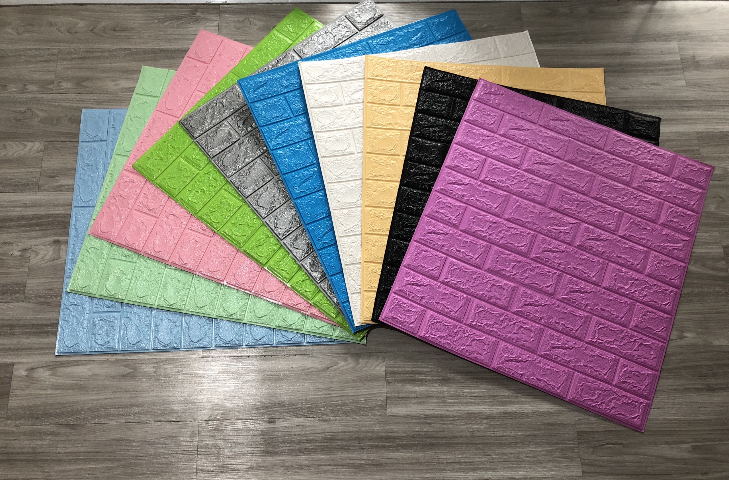 COMBO 10 Tấm Xốp Dán Tường Giả Gạch Các Loại -  Cách âm,cách nhiệt, chống ẩm mốc, chống va đập - Chịu lực mạnh - Giúp không gian sống trở nên sang trọng hơn - Dễ sử dụng, thân thiện với môi trường Không độc hại