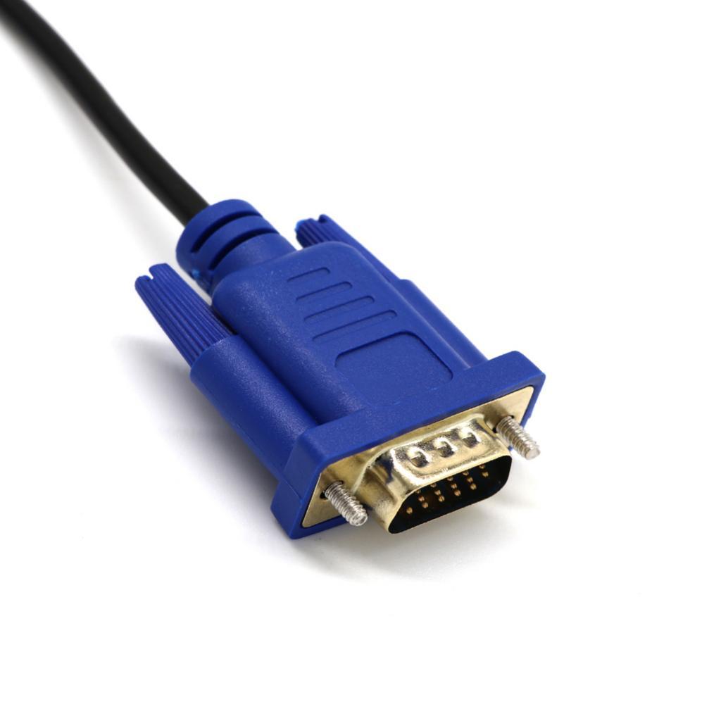 2 pack 1.5m Dual Link DVI-I Male to VGA Cable Male to Male Cord