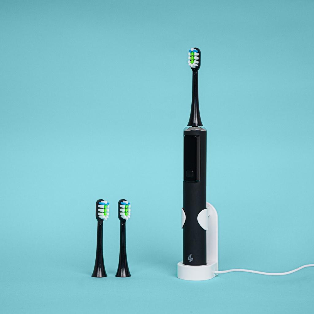 Đầu bàn chải thay thế cho bàn chải điện Smart Sonicare SS01- Đen-làm sạch mảng bám, diệt vi khuẩn