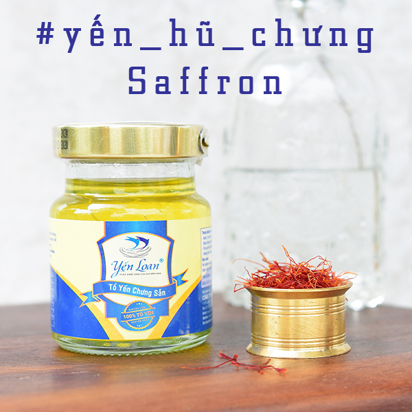 YẾN LOAN - Hộp 5 Hũ 5g Yến/ Hũ Chưng Với SAFFRON (NHỤY HOA NGHỆ TÂY) Chất Bảo Quản Phù Hợp Phái Đẹp