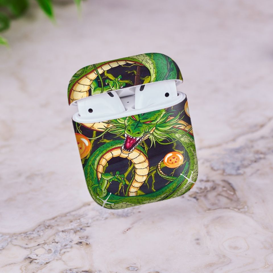 Miếng dán skin chống bẩn cho tai nghe AirPods in hình Dragon Ball - 7vnr003 (bản không dây 1 và 2)