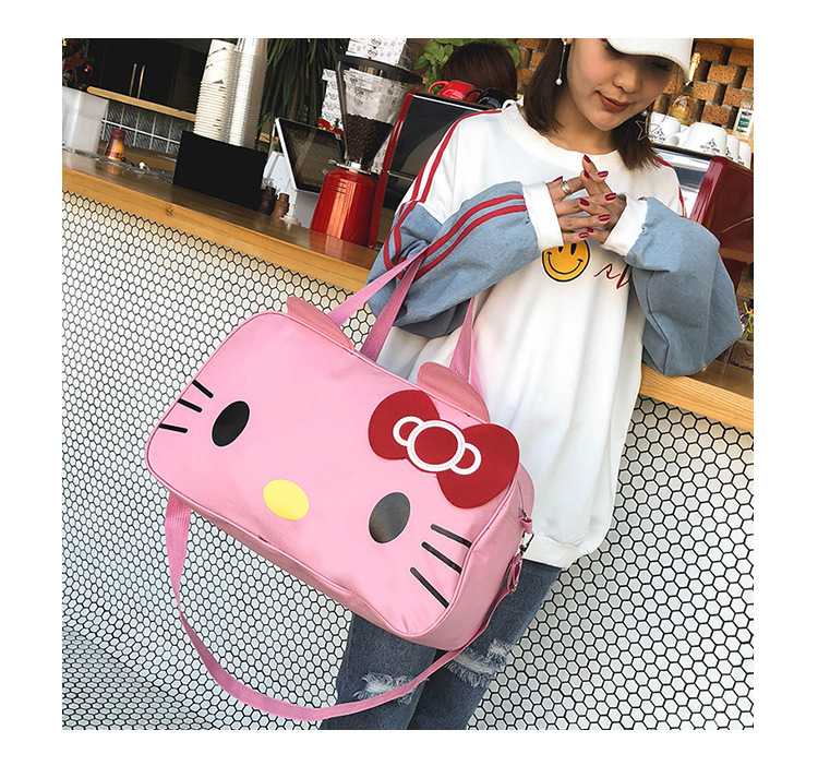 Túi xách du lịch hình mèo hello kitty - Giao màu ngẫu nhiên