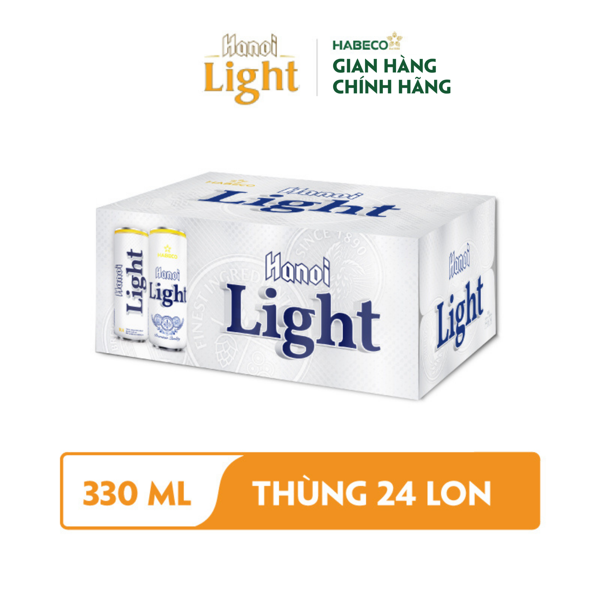 Bia Hanoi Light - Thùng 24 lon 330ml