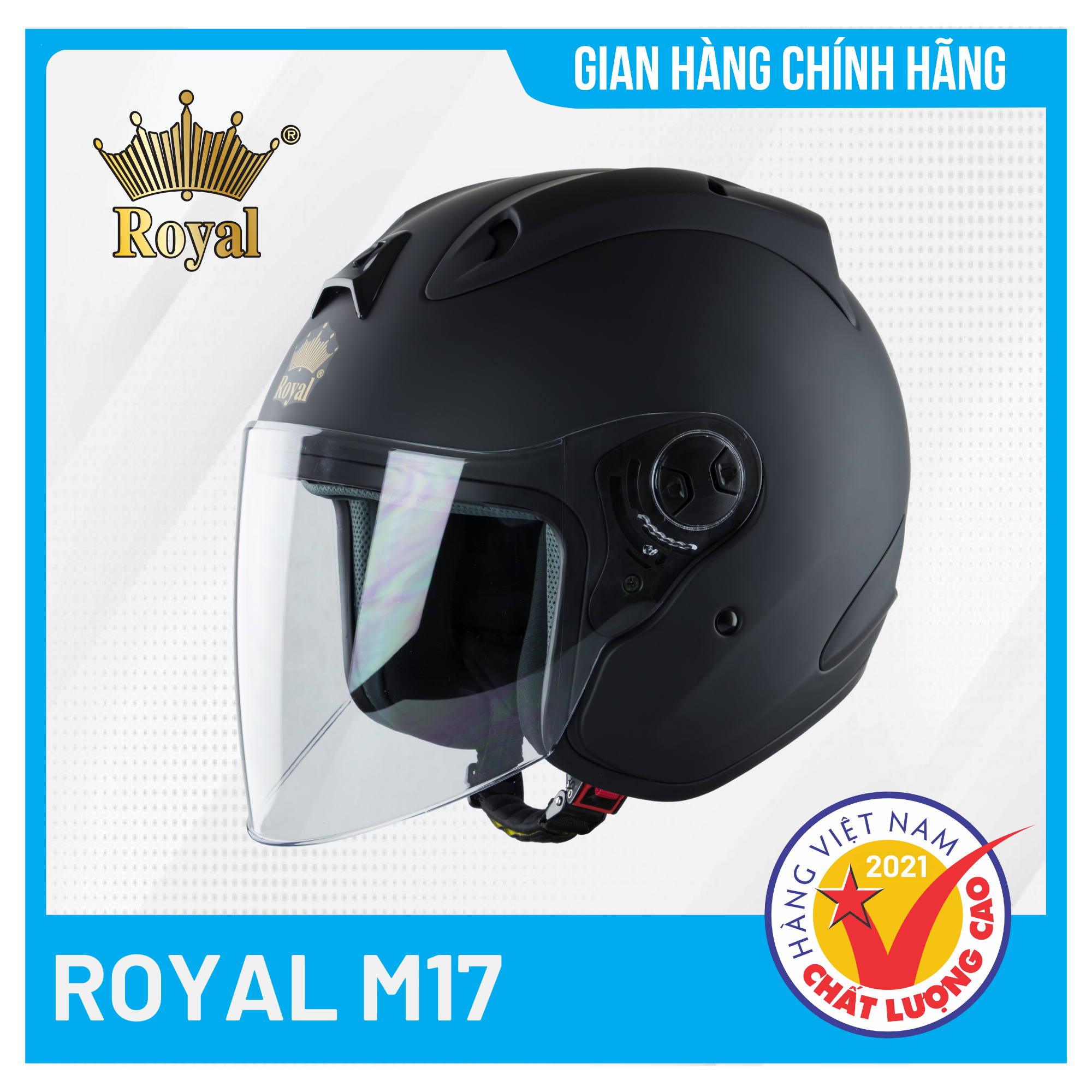 Nón bảo hiểm 3/4 Royal M17 Thời Trang, Cá Tính