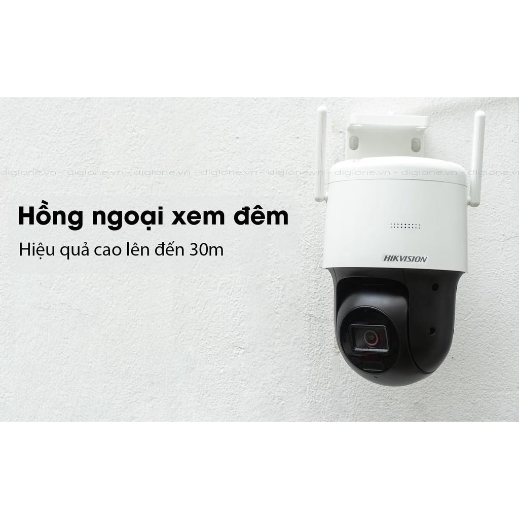 Camera Wifi IP Hikvision DS-2DE2C400IW-DE/W Quay 360 độ siêu nét 4Mp-2K+, tích hợp mic-loa, lắp ngoài trời - Hàng Chính Hãng