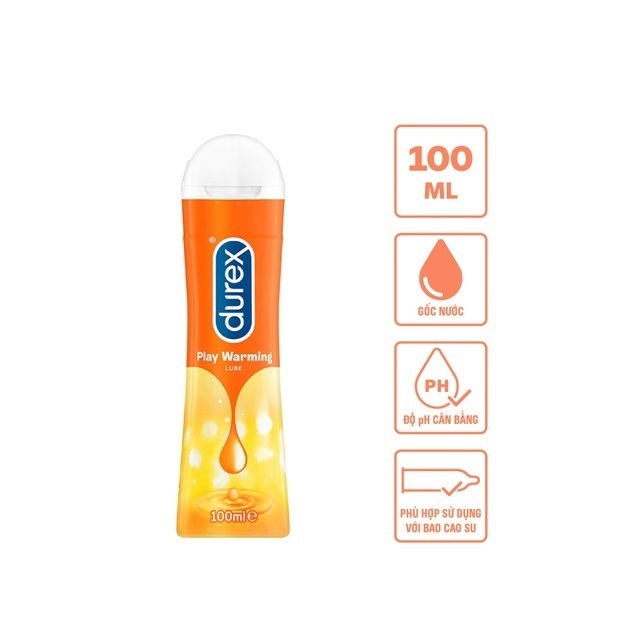 Dung Dịch Bôi Trơn Durex Play Warming 100ml - Tạo Cảm Giác Ấm Nóng - Nhập Khẩu Thái Lan- Che Tên Sản Phẩm