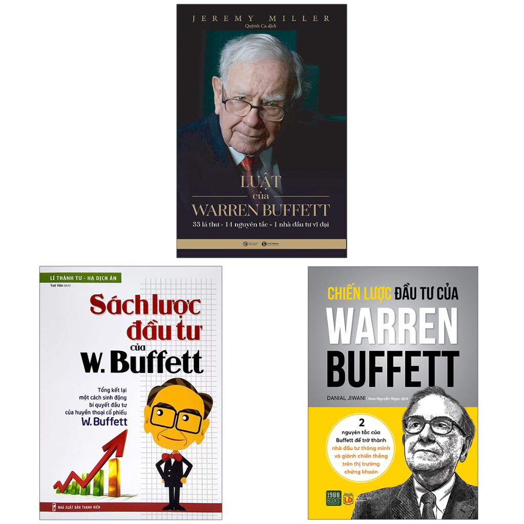 Combo Luật Của Warren Buffett + Chiến Lược Đầu Tư Của Warren Buffett + Sách Lược Đầu Tư Của W Buffett