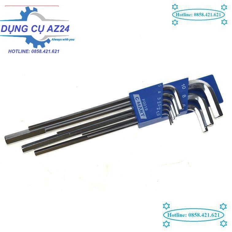 Bộ chìa lục giác đầu bằng 9 cái C-MART F0019 RẺ NHẤT THỊ TRƯỜNG