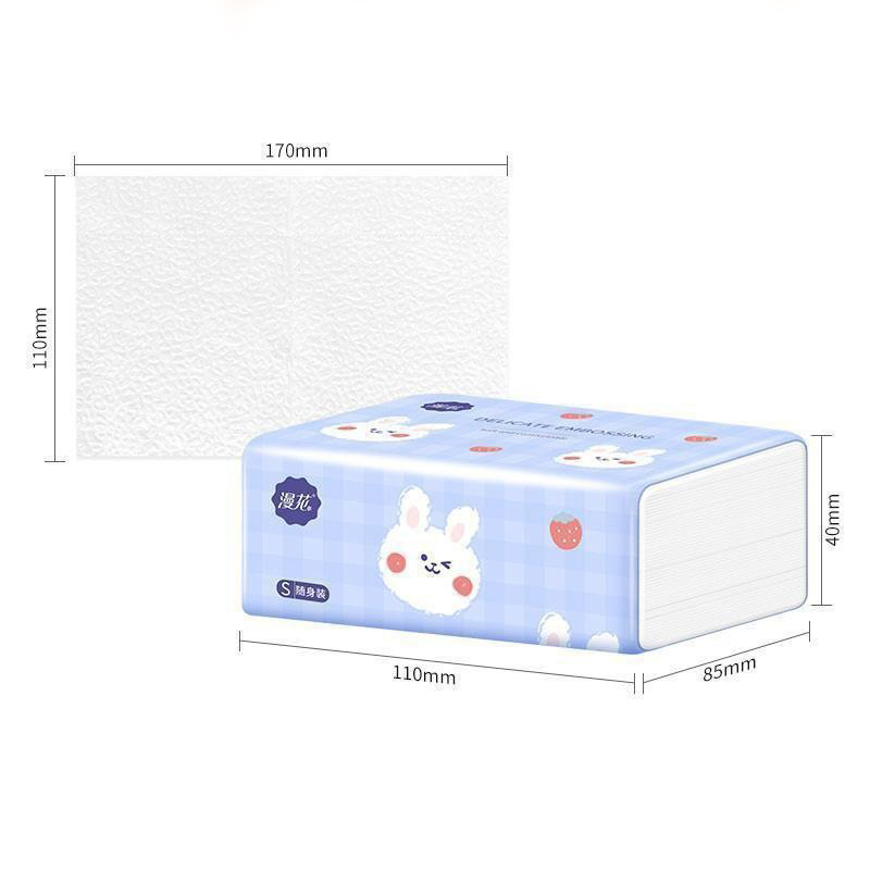 Thùng 40 Gói Giấy Ăn Thỏ Thùng 40 Gói Giấy Ăn Rút Hình Thỏ Vỏ Xanh 4 Lớp