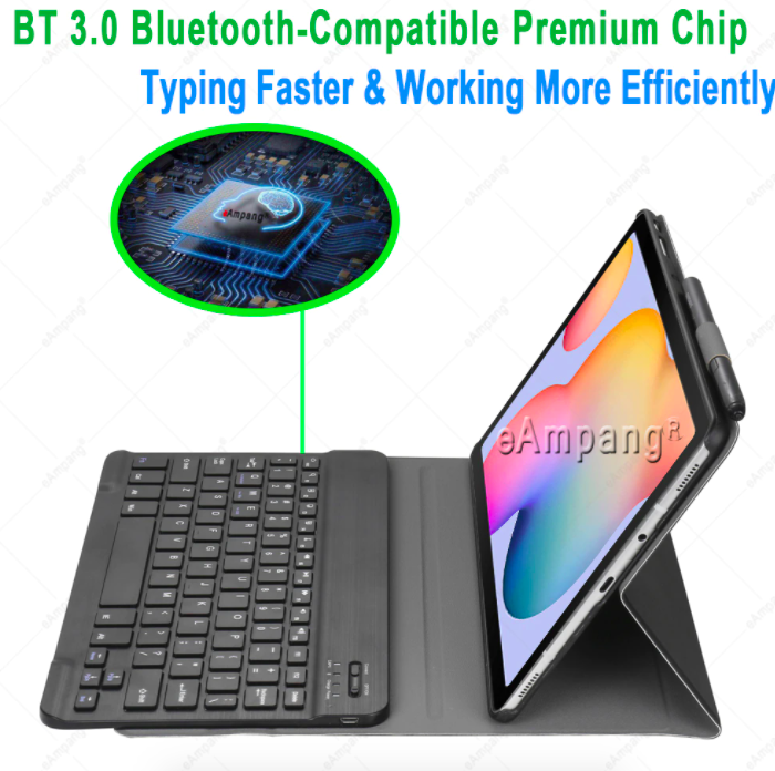 Bao da kèm bàn phím Bluetooth dành cho Samsung Galaxy Tab S7 Plus P970/ P975 cao cấp - Hàng nhập khẩu