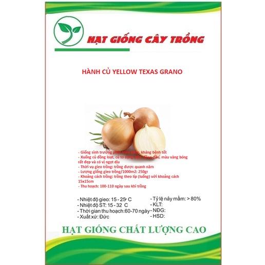Combo 3 gói hạt giống hành củ lớn yellow grano,hành tây-gói 20 hạt/tặng kèm 1 gói phân bón