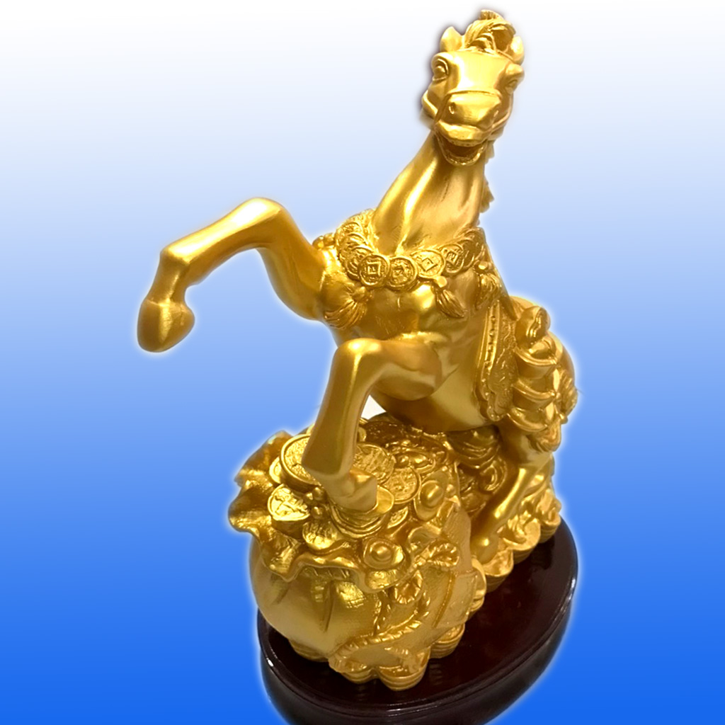 Tượng Ngựa Tài Lộc Phong Thủy Phòng Khách 28.5cm Biểu Tượng Thành Công ,Tiền Tài ,Công Danh Thăng Tiến TPT074