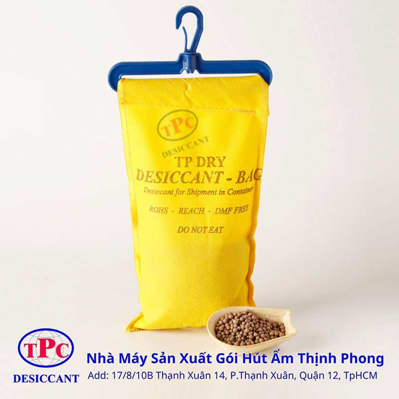 Hàng CHính Hảng - Hạt Chống Ẩm Túi Clay 500gram vải vàng móc treo