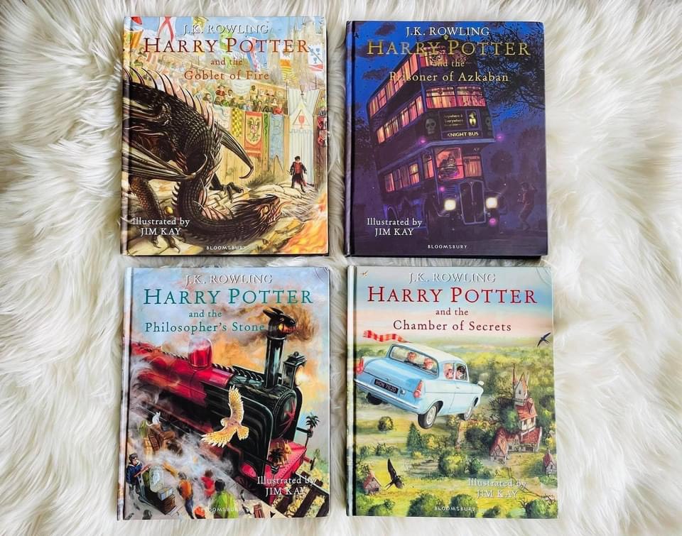 Tặng Harry potter bộ nhập bản màu 4q bìa cứng