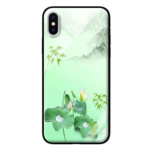 Ốp lưng kính cường lực cho iPhone X Tranh Sen - Hàng chính hãng