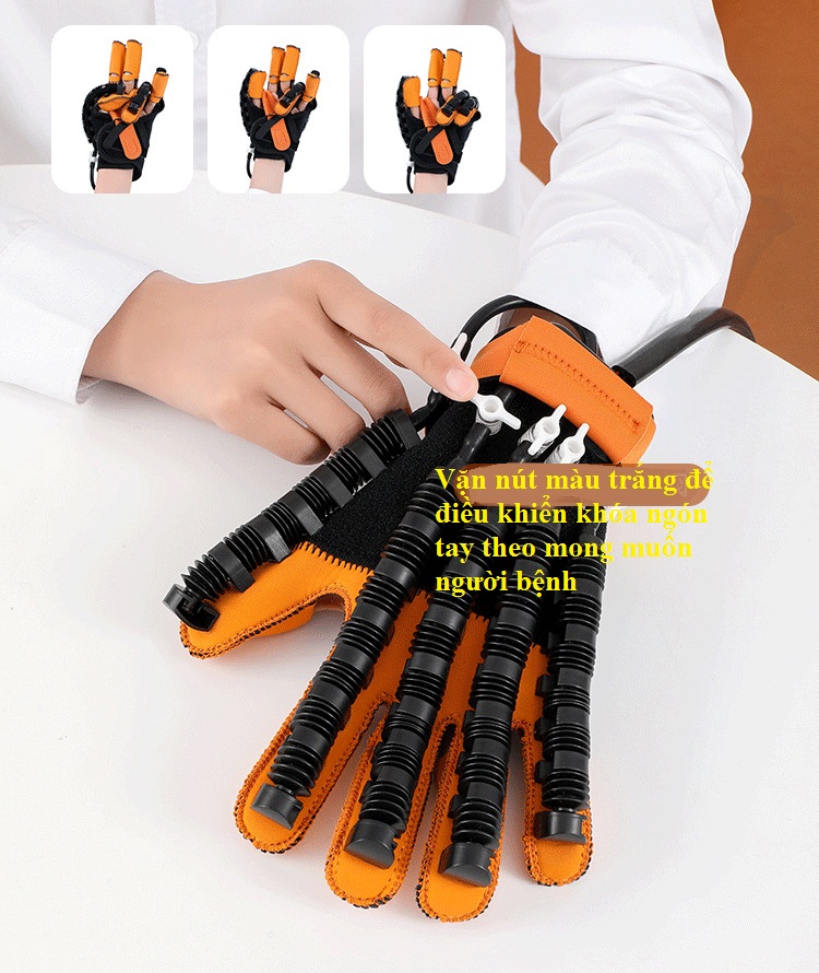 Máy tập tay, găng tay robot  hỗ trợ phuc hồi chức năng bàn tay cho người bị tai biến, đột quỵ